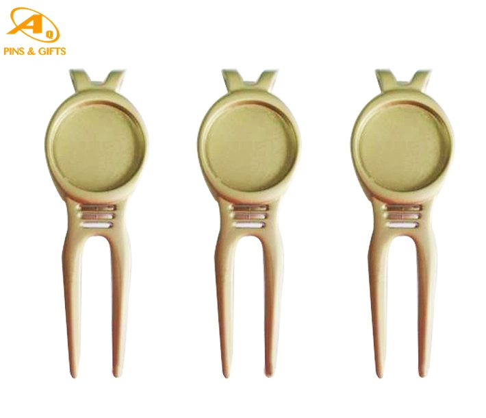 Cunha de ouro da tampa do putter Mini Club Acessório grossista Gama Saco branco personalizado de reparo do Magneto Golf Divot Tool