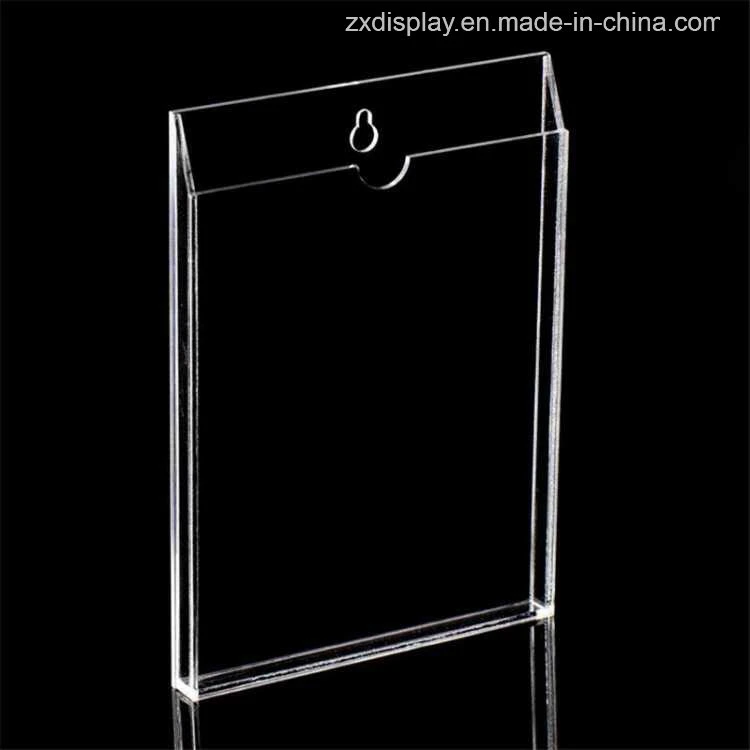 Clear Acrylic Wall Mounted A6 Name Card Display Box for Office