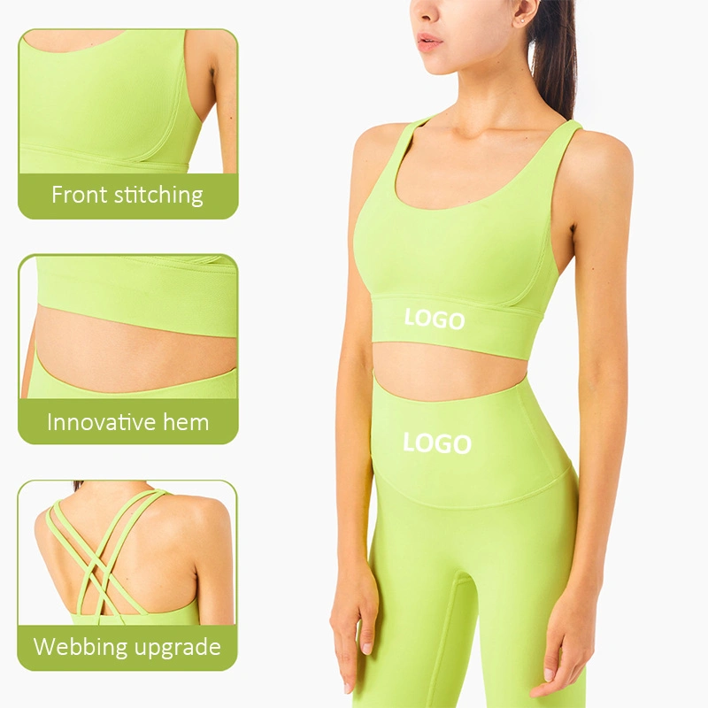 Wholesale/Supplier Factory Lemon Yellow Yoga Clothing Set Slim Fit Casual Yoga Pants Shorts Bra Cycling Gym Running Fitness Dopamine Sports Yoga Wear