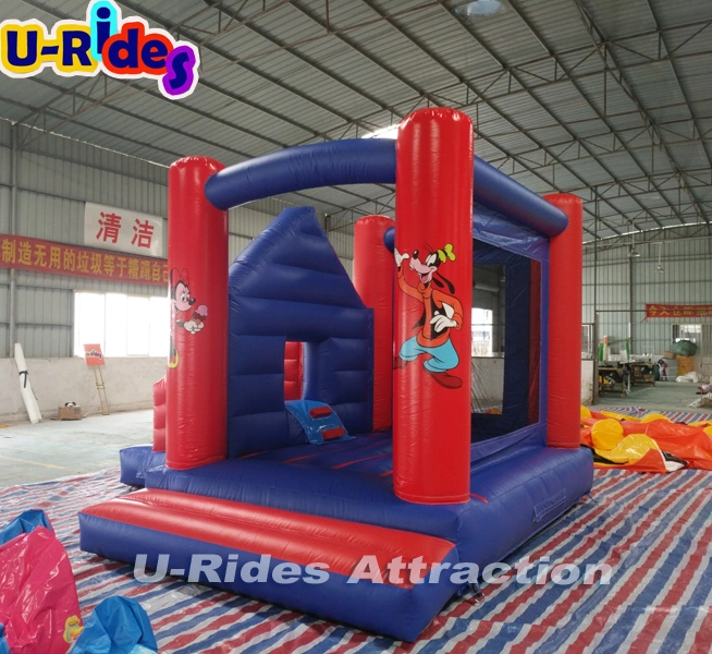 Mouse inflatable bouncy castle inflatable cartoon trampoline with slide for outdoor