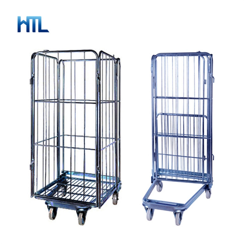 High Quality Laundry Storage Nestable Steel Wire Mesh Roll Container