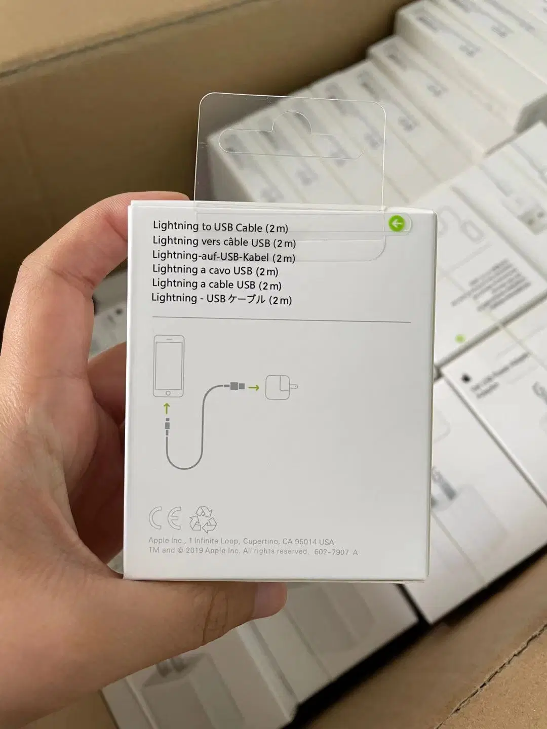 كبل شاحن الشحن السريع لهاتف iPhone Lightning USB طوله 1 م