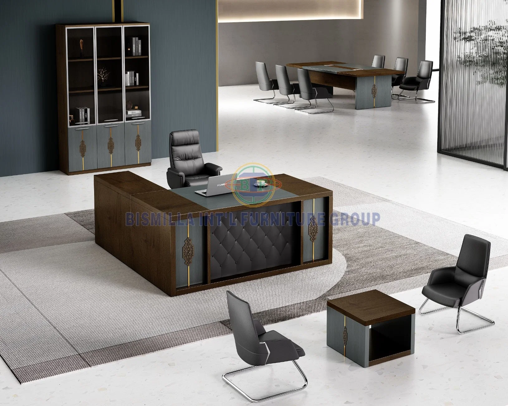 Diseño moderno clásico CNC Escritorio Ejecutivo Turquia Muebles de oficina