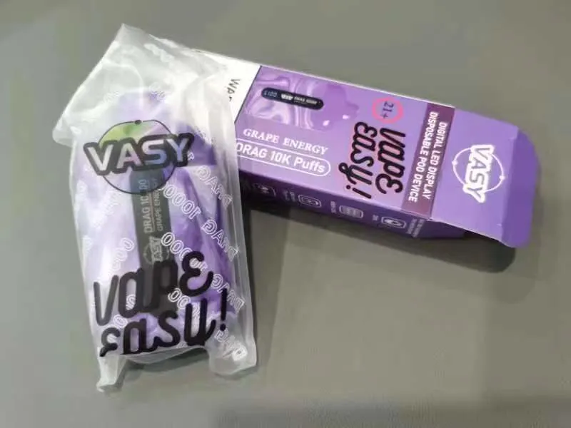 Nueva llegada VAPE lápiz VAPE Pod E VAPE cigarrillo Vasy Drag 10000 Puffs CE RoHS FCC