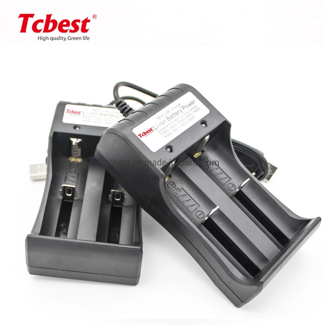 OEM 2 Slots 1.2V AA AAA Intelligent Portable Battery Charger Use for Recharger 3.2V 3.7V 18650 Battery Charger for Li-ion Battery