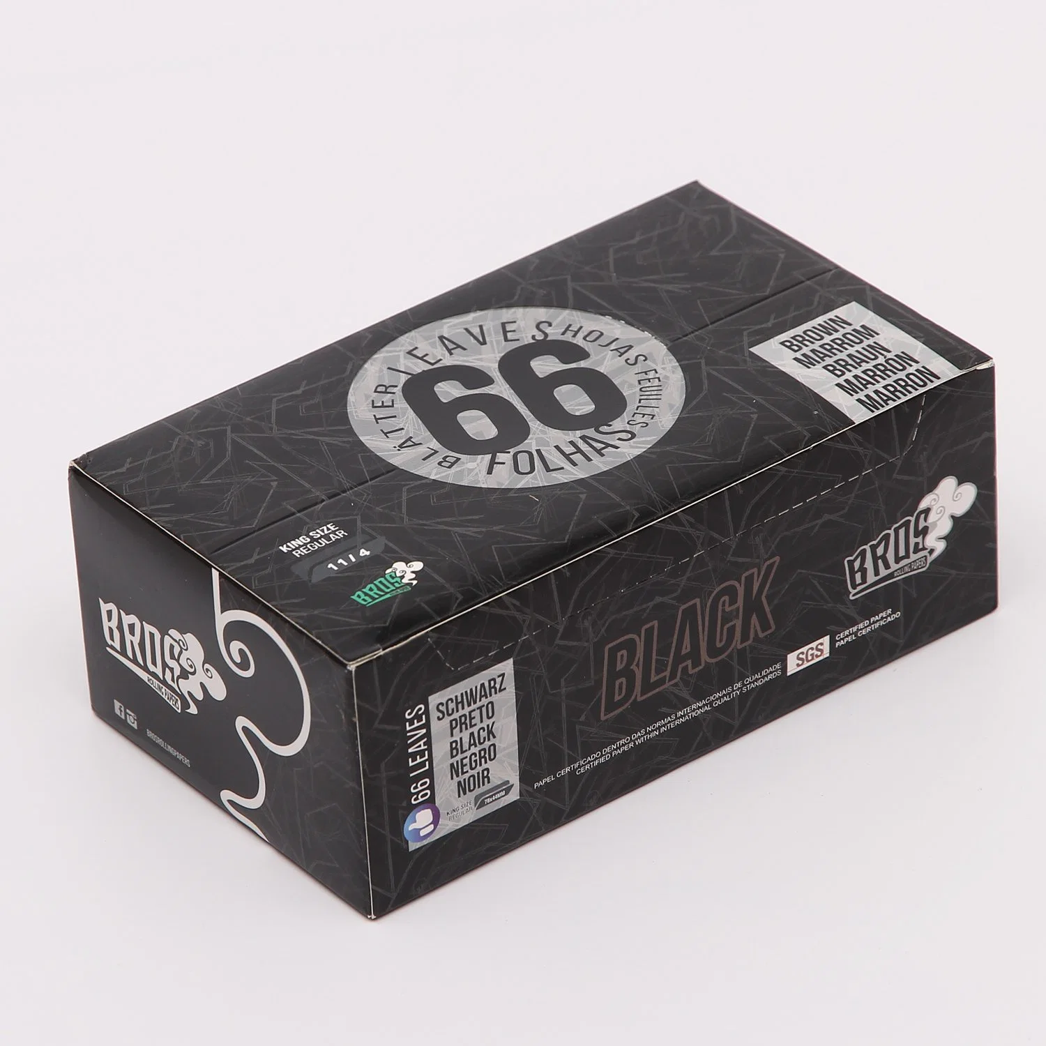 Bros Black 66 Series 78*44mm 66L Slow Burning Rolling Paper