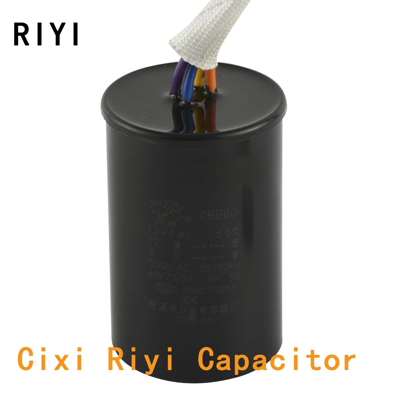 Cbb60 10+4UF 450V High Quality Run Capacitor for Washing Machine Capacitor