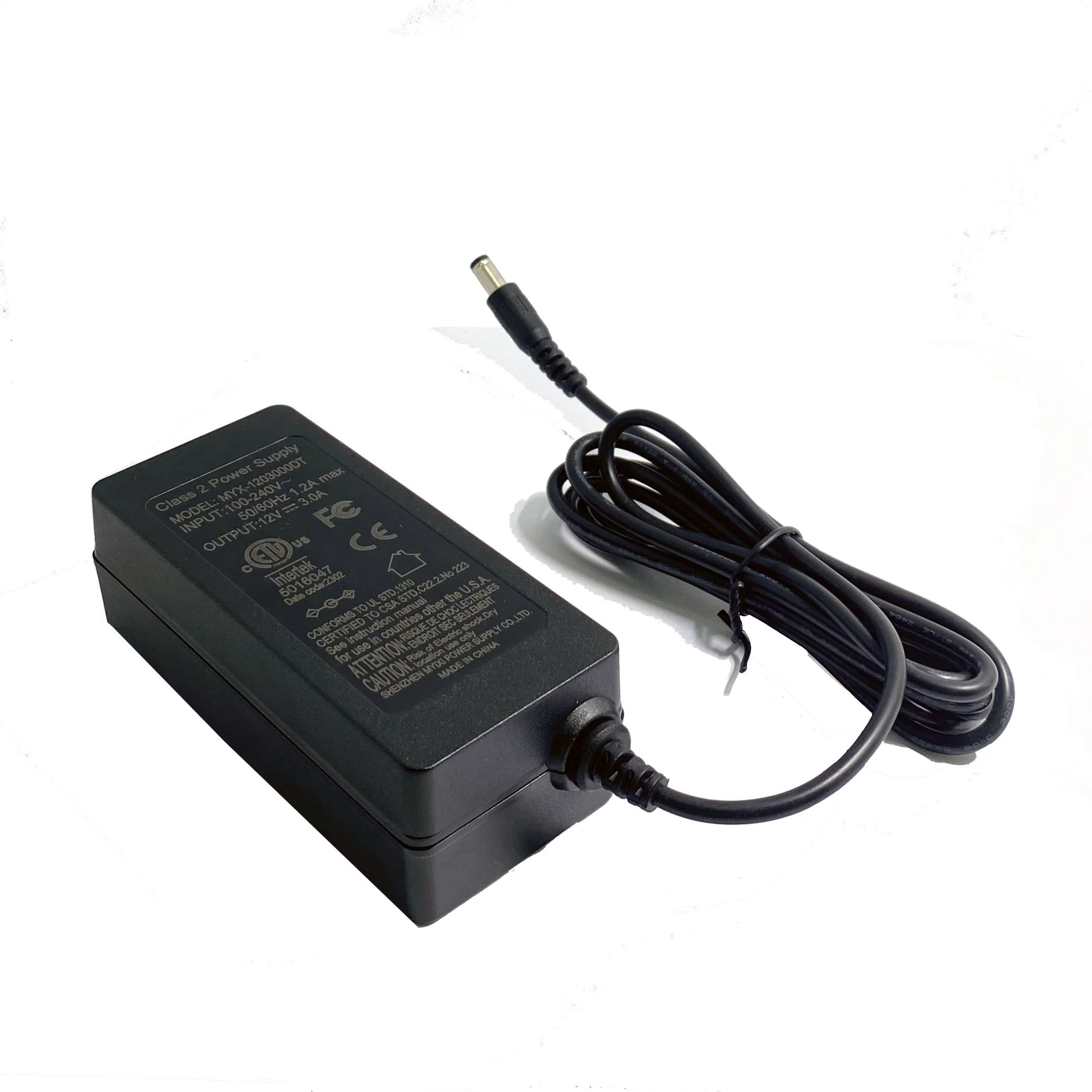 ODM 12V3a Power Adapter Desktop Charger 36W Power Supply for LED Display UL CE Free Sample Factory+Manufacture Directly Supply 13 Years Factory