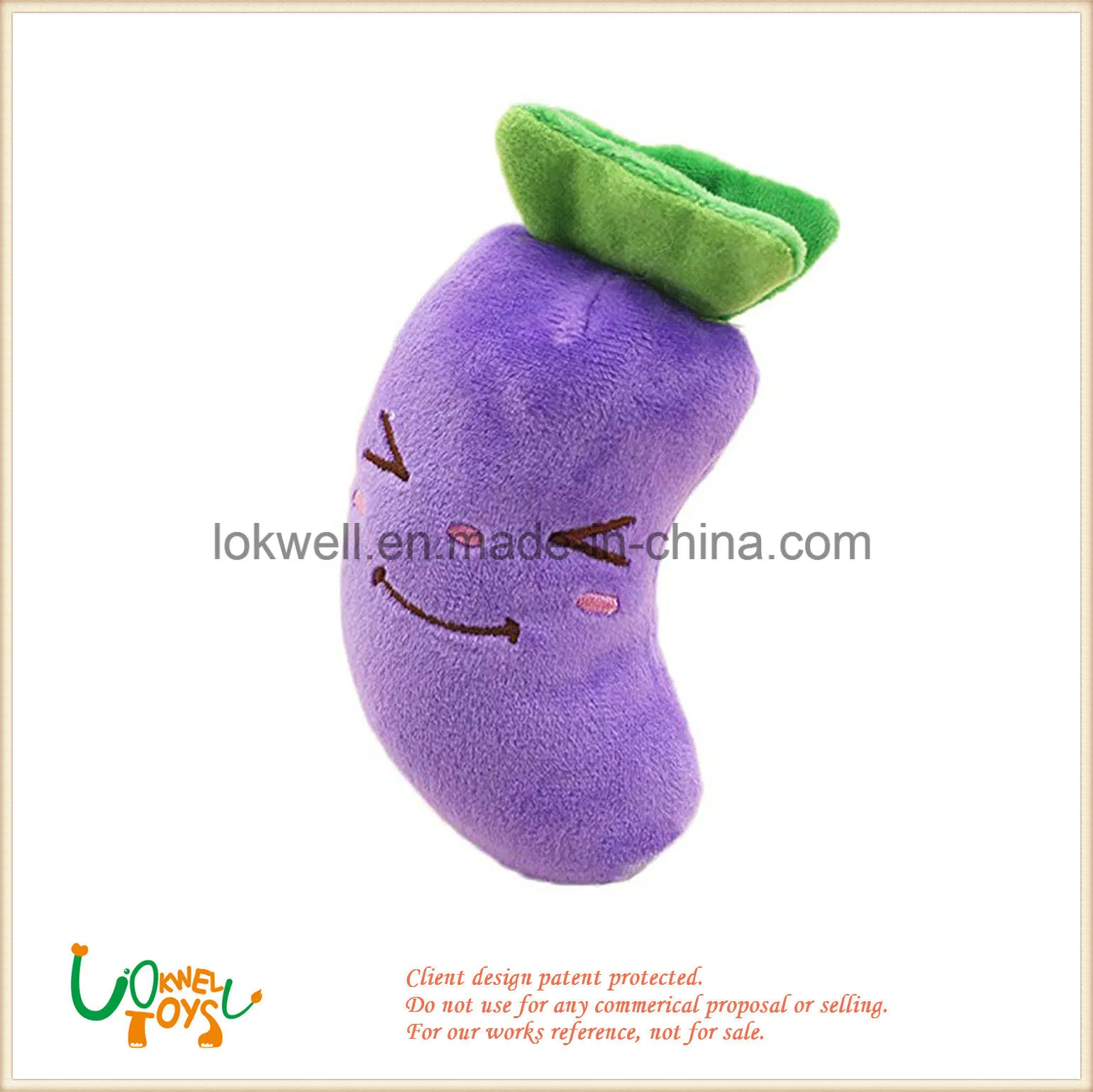 Education Vegetable for Children Soft Plush Eggplant Toy