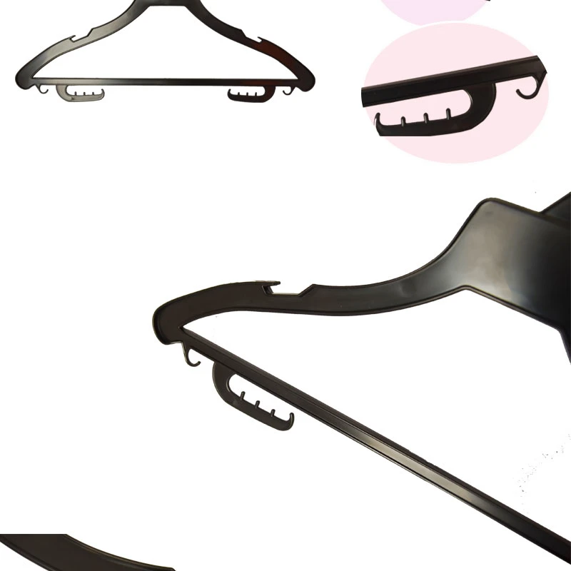 Manufacture Customized Non Slip Thin Black Shirt Hanger