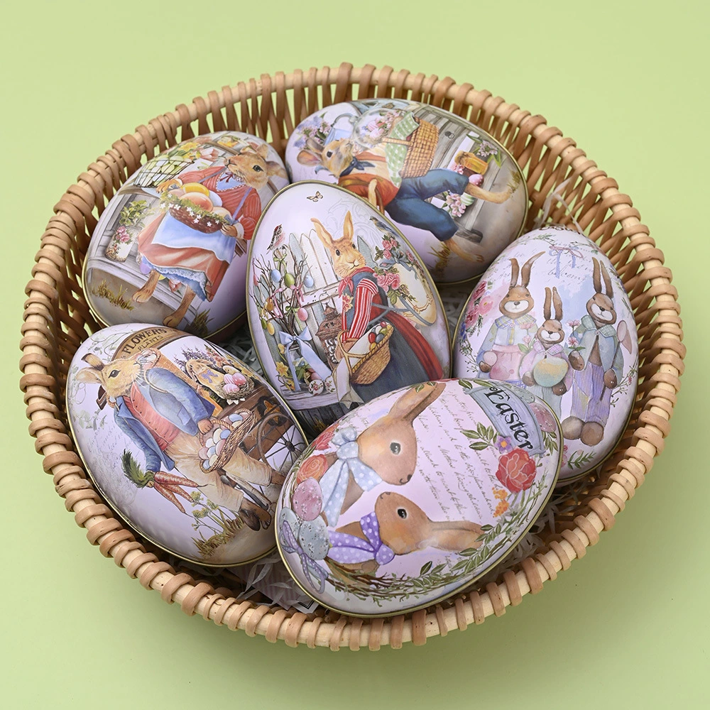 Новые пасхальные украшения Тиннированные яйцецветные кролики Candy eggshell игрушки Удивите пасхальные яйца