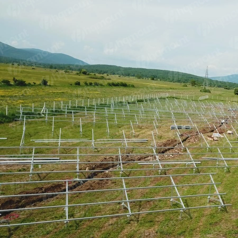 Solar de aluminio anodizado de montaje de inclinación de la tierra para la fijación de la energía solar