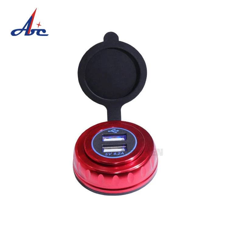 Veículo com porta dupla Mobile carregador USB para Marine, barco, moto, Caminhão, carrinho de golfe