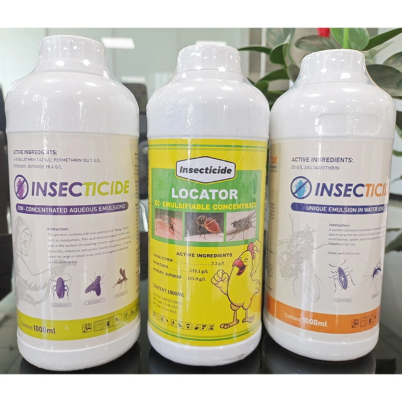 Insecticida agrícola compuesto ternario Permethrin102,7g L+S-Bioallethrin1,42g L+Piperonyl Butoxide98,4G L CE