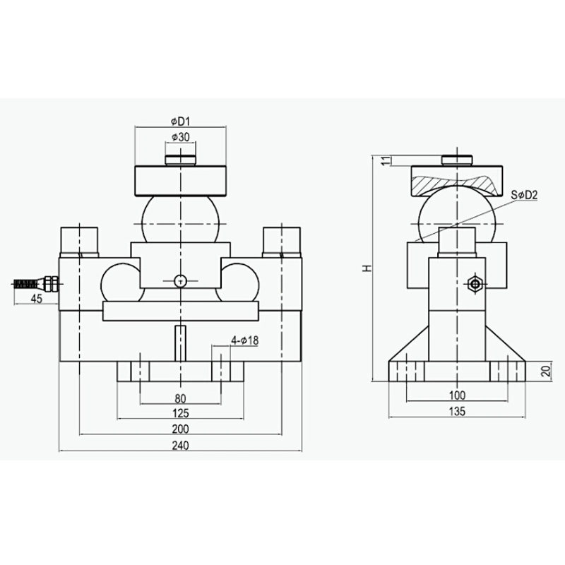 China Zemic Hm9b OIML Approval Compression Double Ended Truck Scale Load Cell