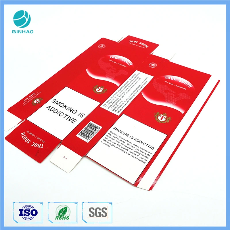 Recyclable Cigarette Package Cardboard Box with Customized Printing Design 225GSM