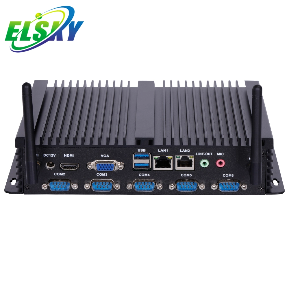 Elsky Mini PC 3-10th Generation Core I7 6*USB 6COM Max. DDR3 /DDR4 RAM 2*SATA3.0/1*Msata3.0/Realtek 8111f 1*1000m LAN PC CE FCC SGS RoHS ISO EMC