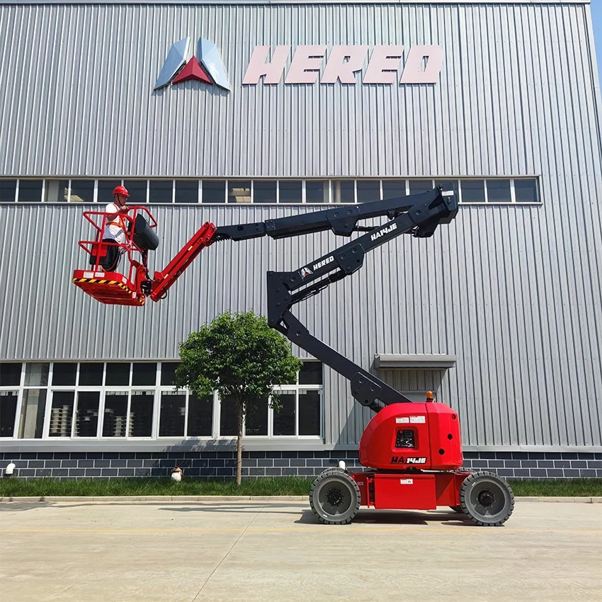 Elevação da lança telescópica articulada com elevação automática da lança de 14 m - 16 m com elevação Para construção de edifícios