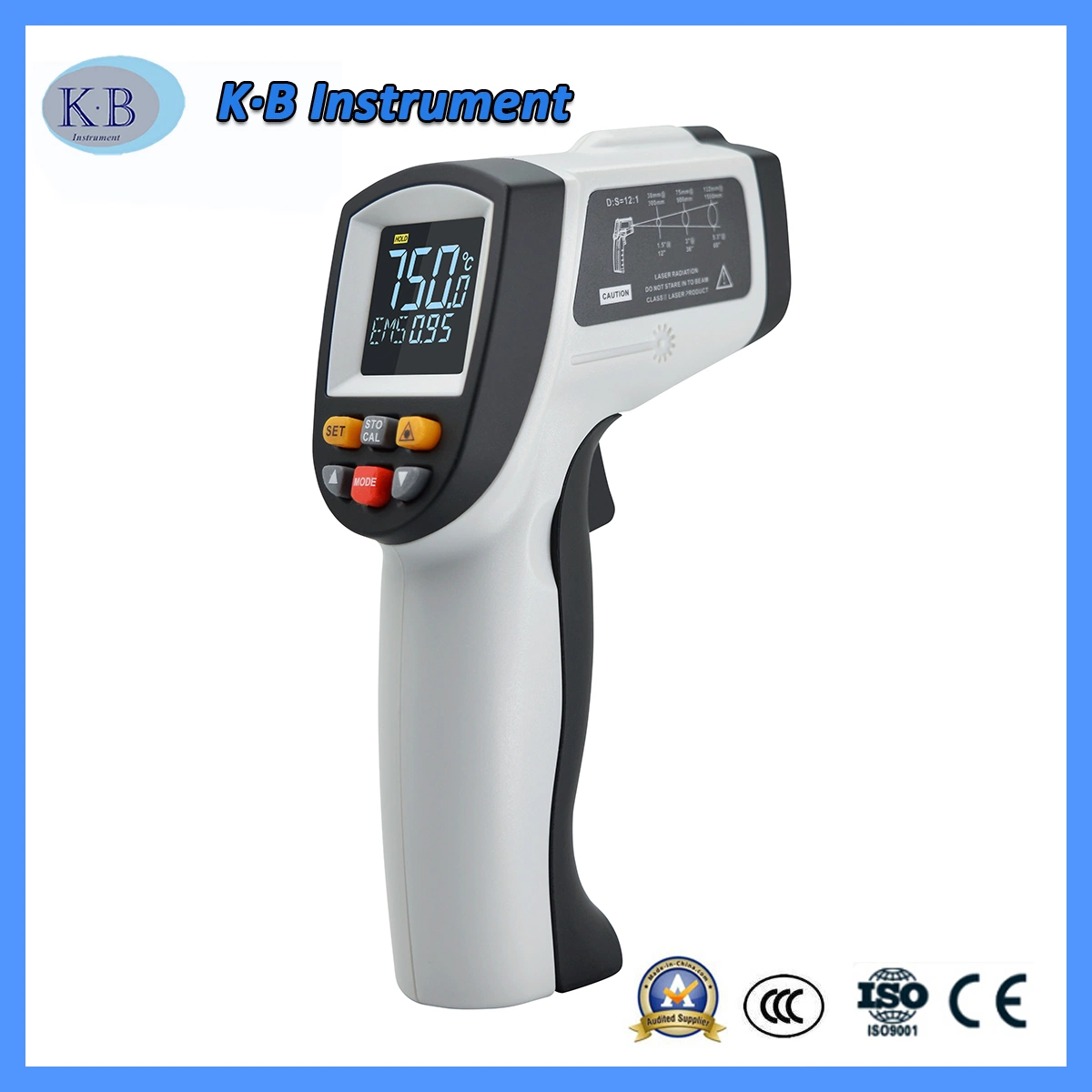 Ce Electronic Digital Infrared Thermometer Gt750 Distance to Spot Size 12: 1