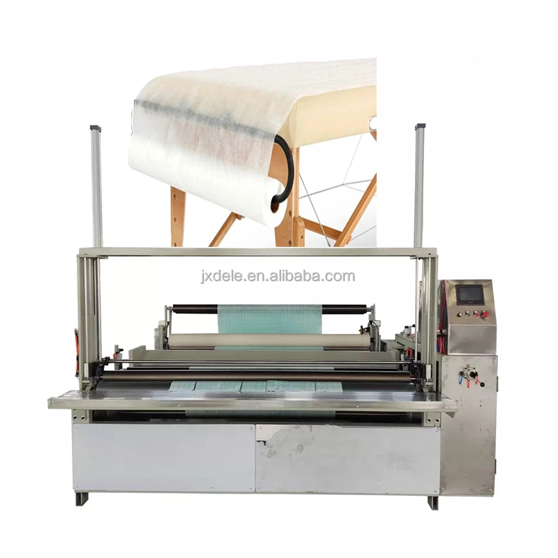 Mise à niveau automatique papier couché Jumbo PE rouleaux de feuilles prédécoupées non Woven Hospital Medical salon Beauté massage pré-découpé feuille rouleau de fente Et rembobiner la machine