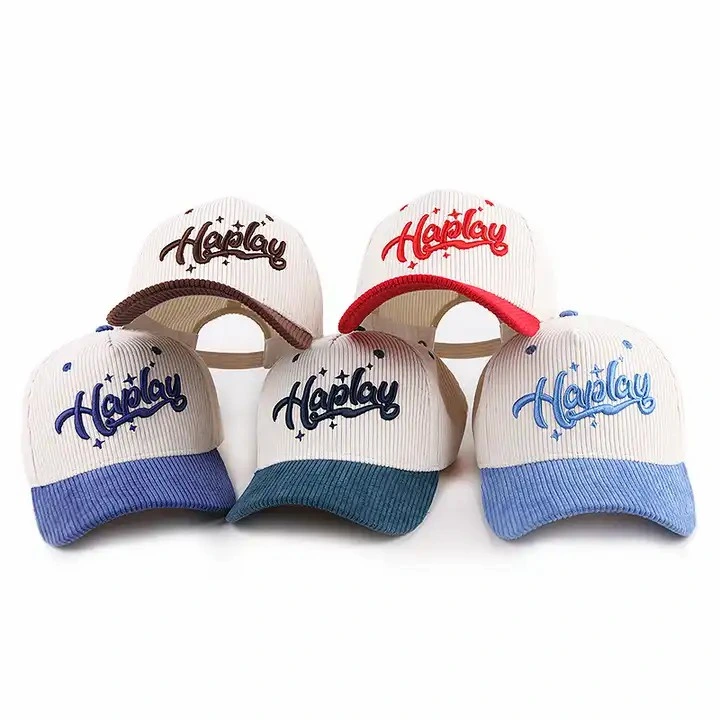 Atacado New Style High Quality Corduroy Winter Baseball Hats Sports Boné de quadril para exterior