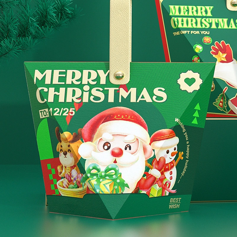 Christmas Gift Paper Bags Custom Size and Print Bags with Handle
