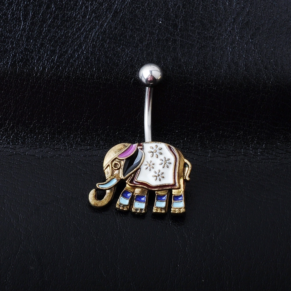 Fashion Restoring Ancient Ways Elephant Belly Button Rings