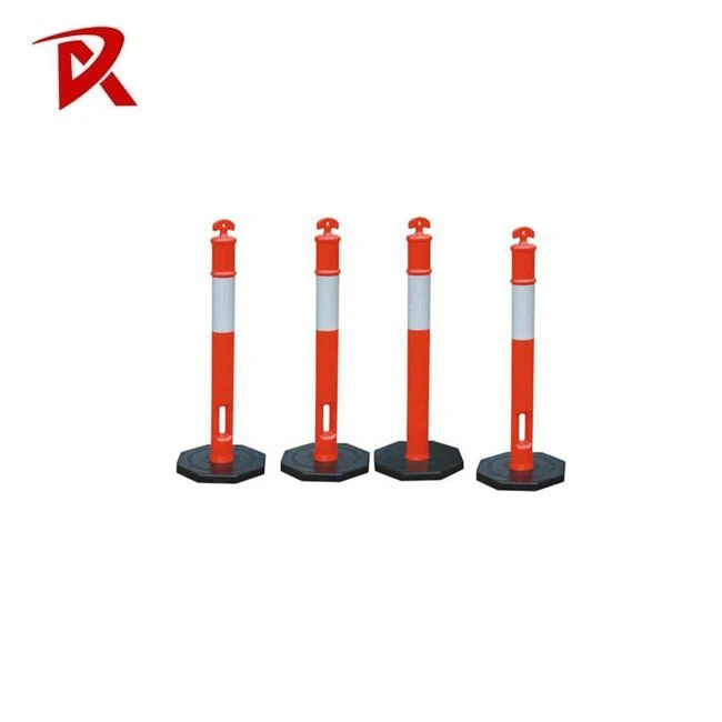 High Visible T-Top 1100mm Reflective Removable Plastic Bollard Spring Delineator Post