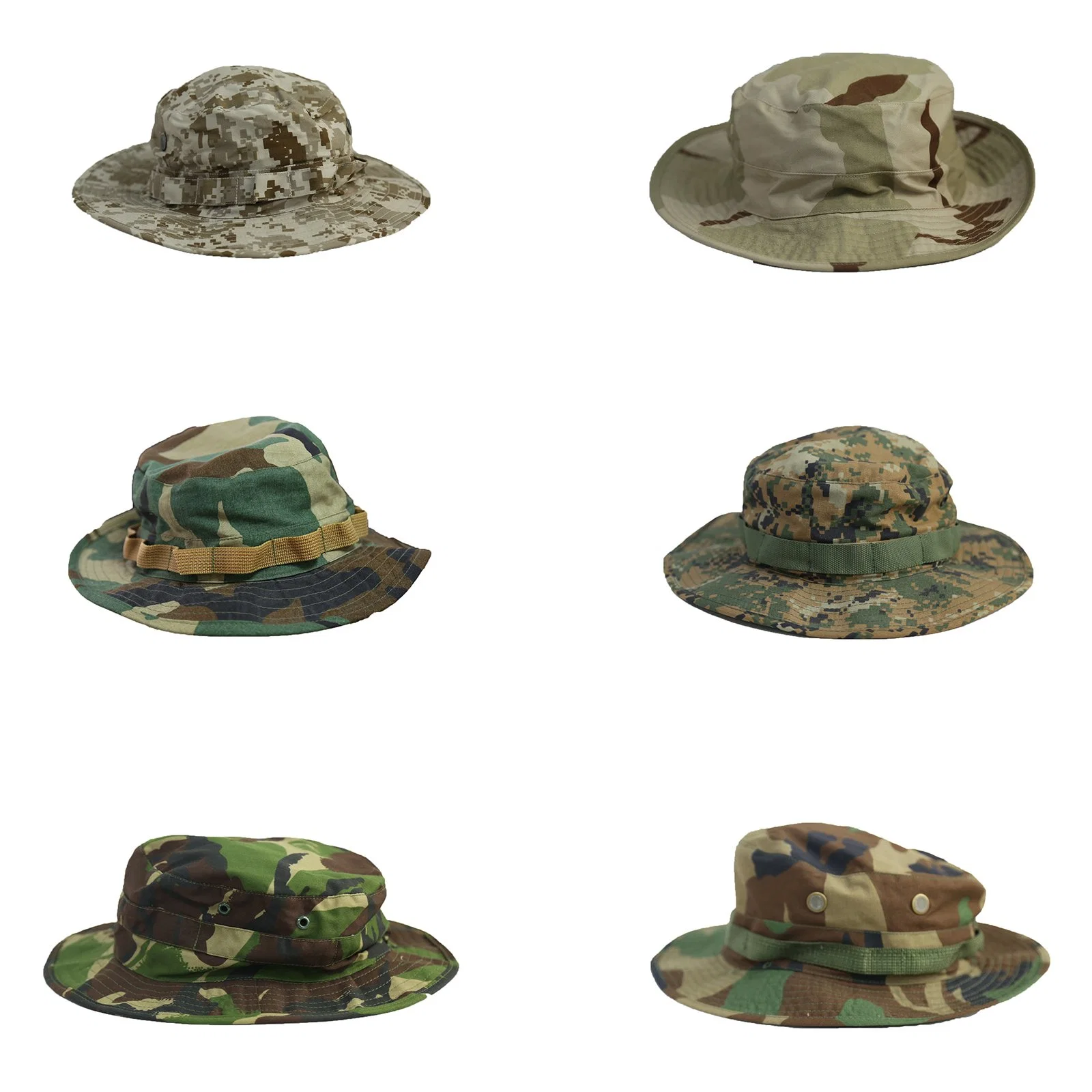 Ghanaian Custom Camouflage Bucket Hat Man Wide Brim Camouflage Bonnie Hat