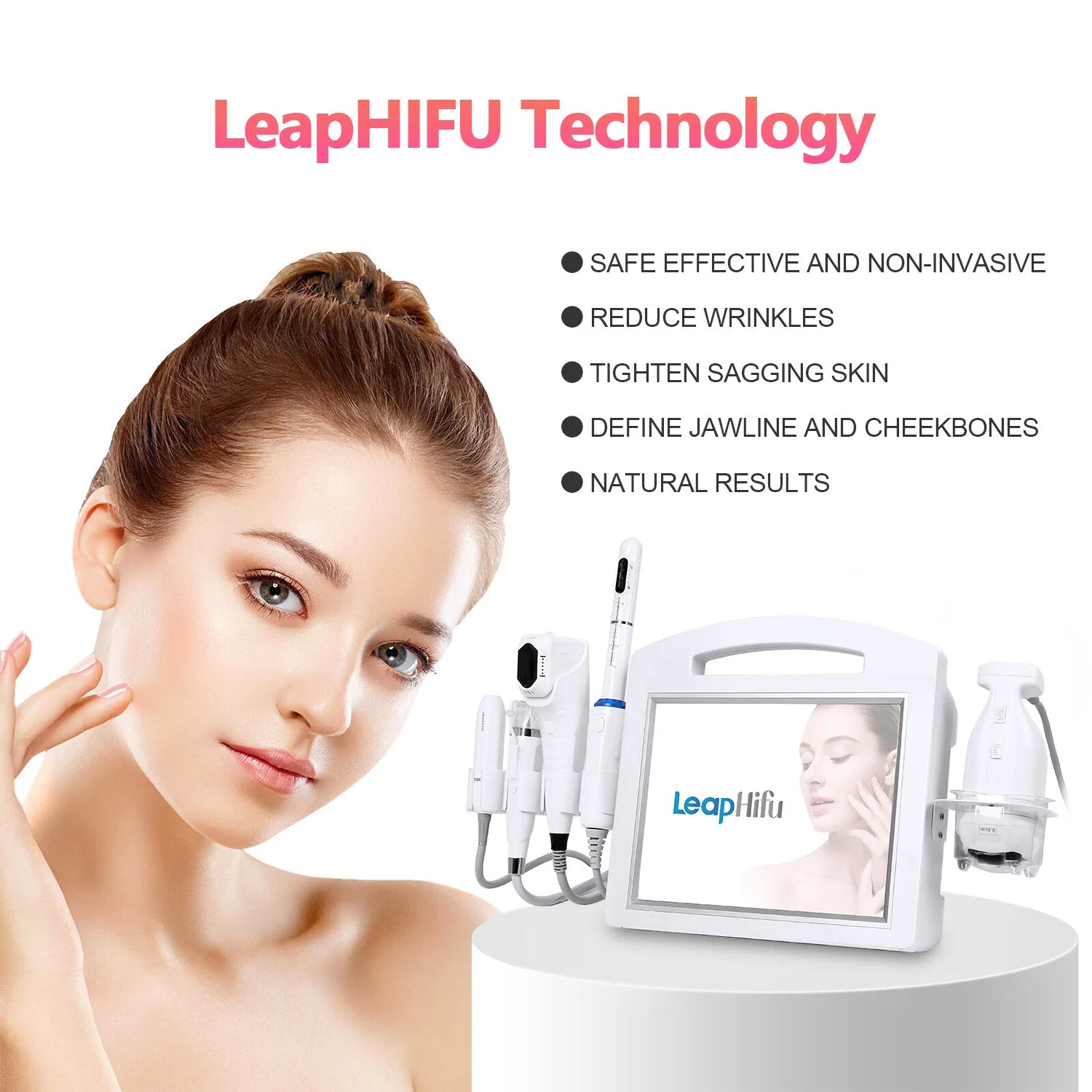 Portable 5bin 1 Smas Hifu Ultrasound Machine Liposonic Hifu Face Tightening Hifu Machine 5D 7D 8d Face Lifting Machine