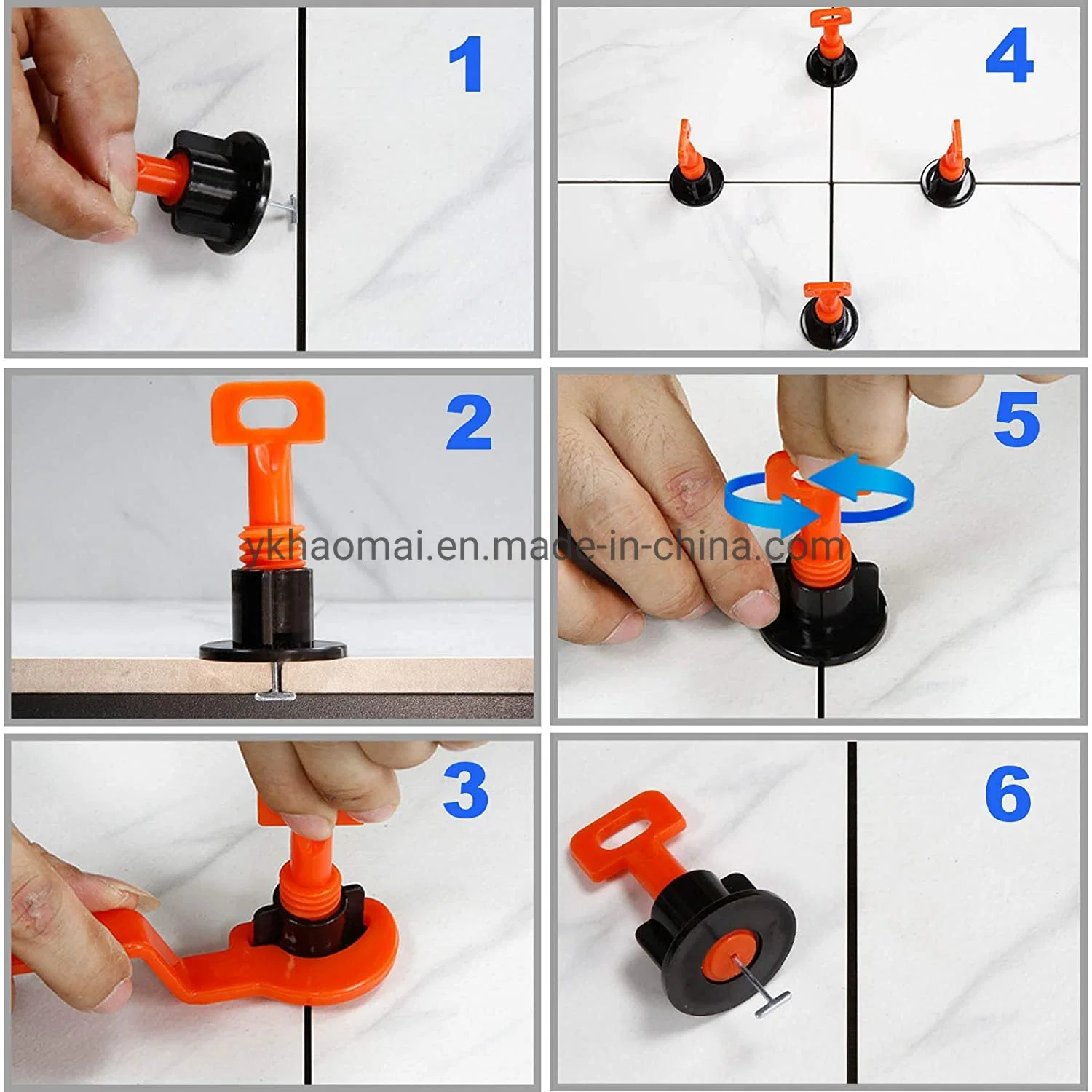 Install Tool Screw T Lock Spacer Tile Leveler Floor Reusable Tile Leveling System