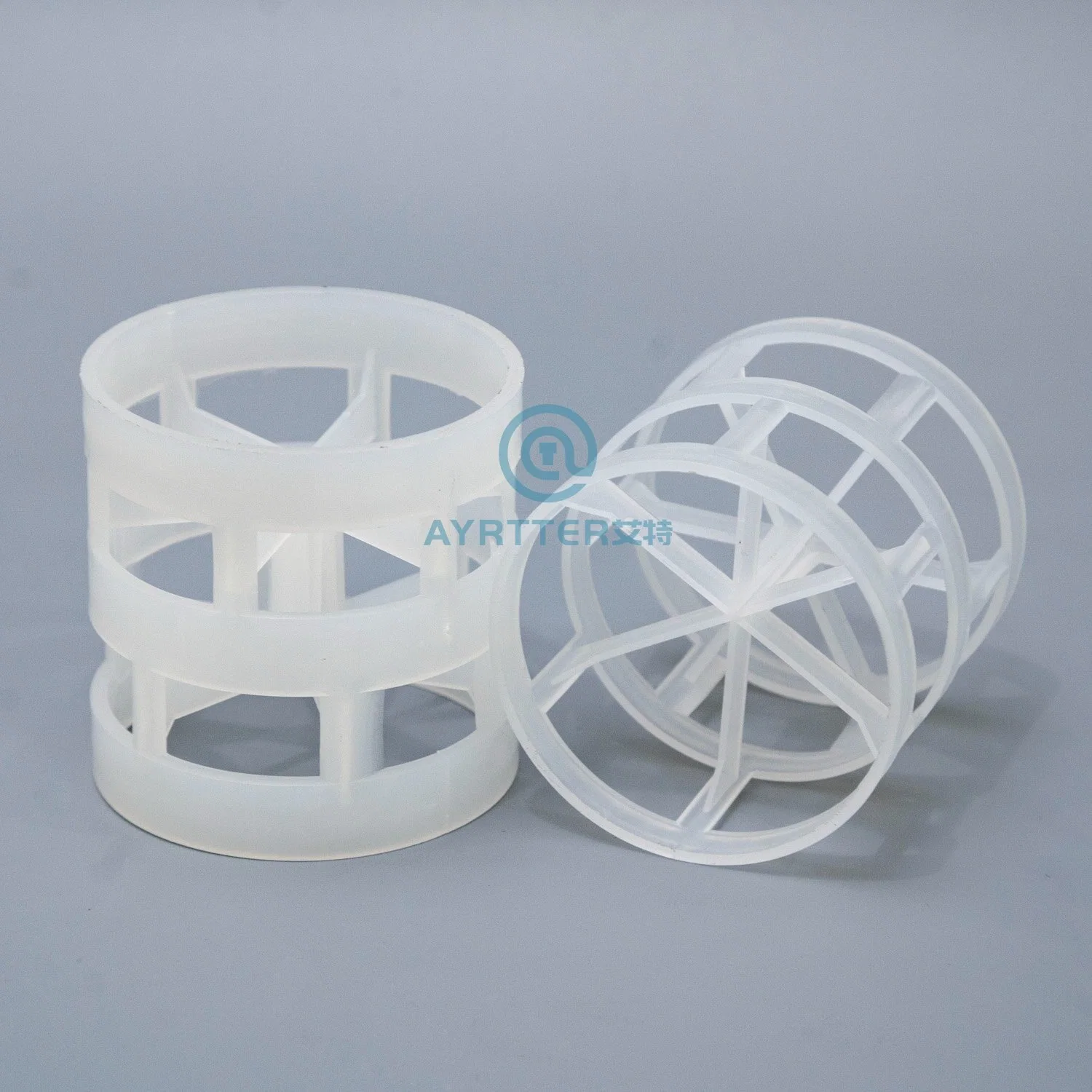 PVDF PTFE Corrosion Resistance Plastic Pall Ring for Mass Transfer Media