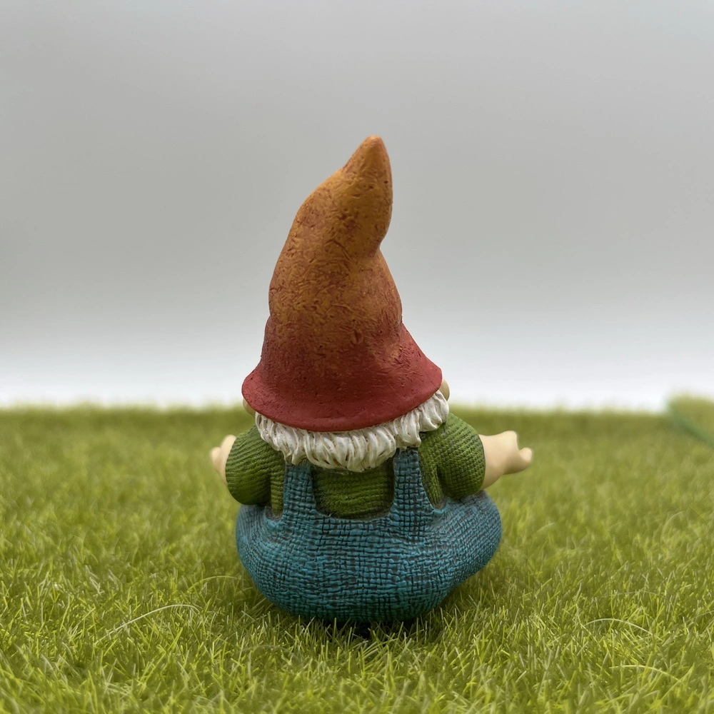 Los gnomos de jardín en miniatura de Hada Jardín al aire libre para decorar la casa El yoga Gnome