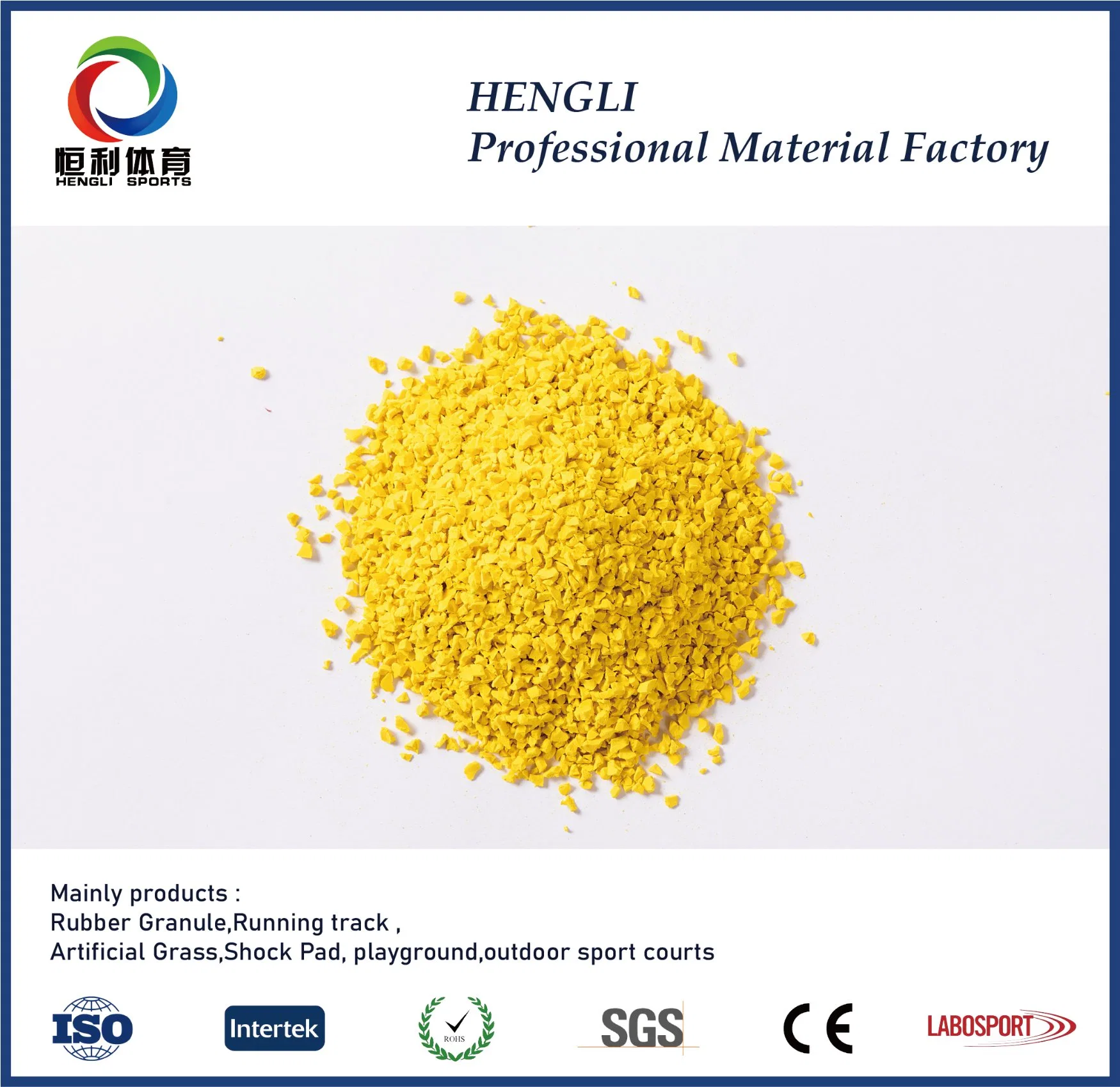 Environmental Playground Raw Materials EPDM Chips Rubber Granules Wetpouring Surface Material