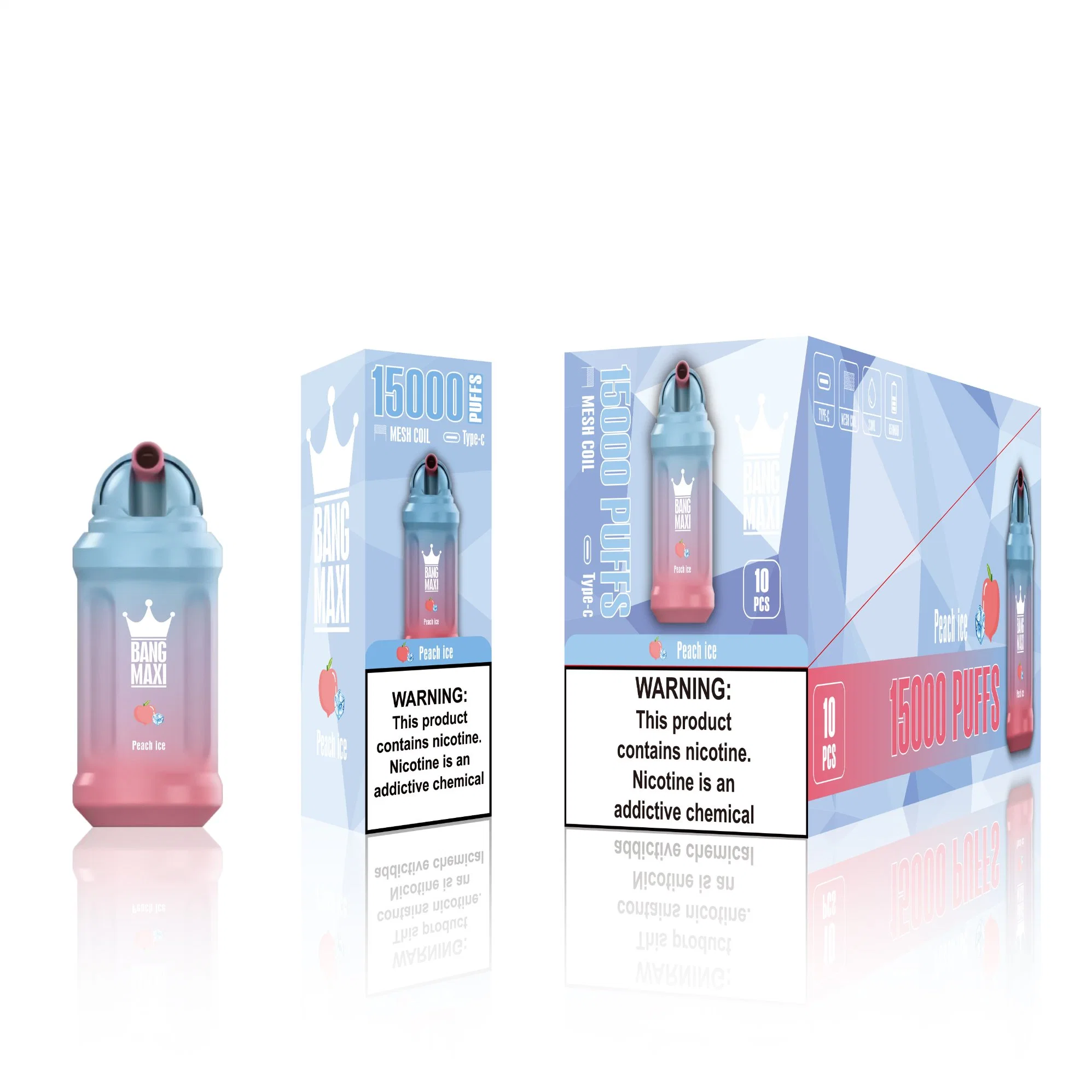 Одноразовый карандаш Bang King Maxi 15000 Puff от Вапса 15 тыс. Щенки Vape в наличии