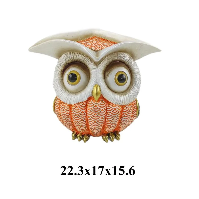 Unique Customized Resin Owl Statue Crafts for Desktop Decoration