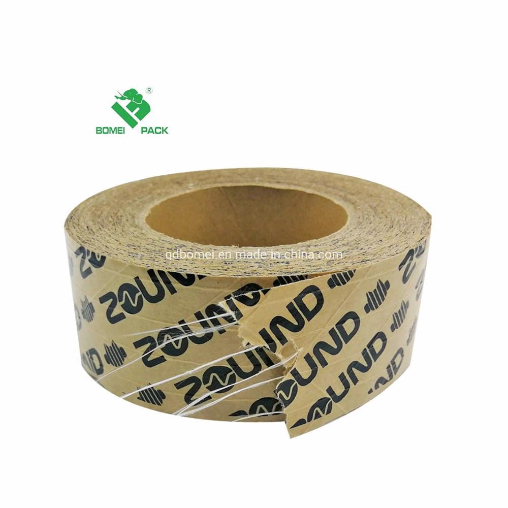 Self Adhesive Fiber Reinforced Kraft Paper Gummed Tape Water Free