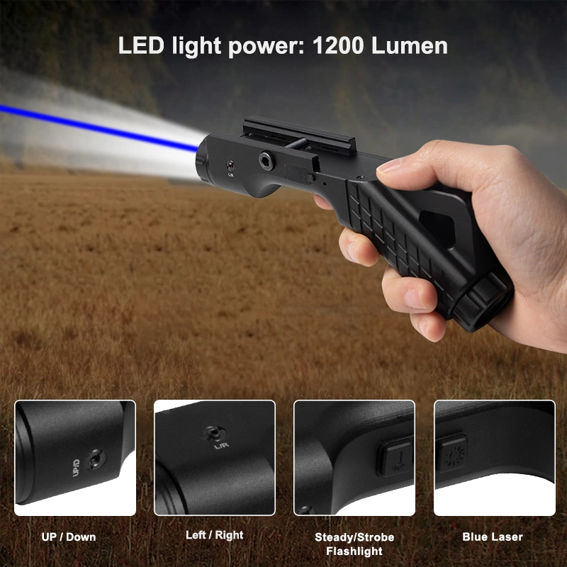 Tactical Flashlight Hunting Blue Laser Sight Combo Blue DOT Scope Hunting Scope for Gun