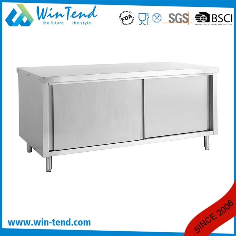 Adjustable Height Stainless Steel Working Table Cabinet for Kitchen