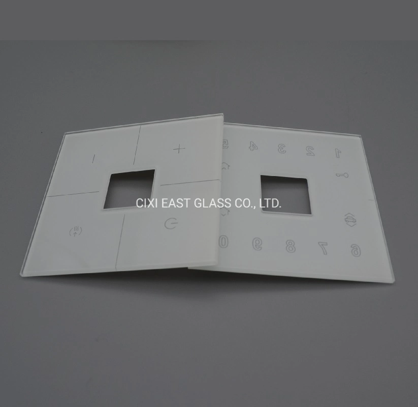 Pantalla táctil de cristal templado el panel de vidrio para interruptor 2mm 3mm