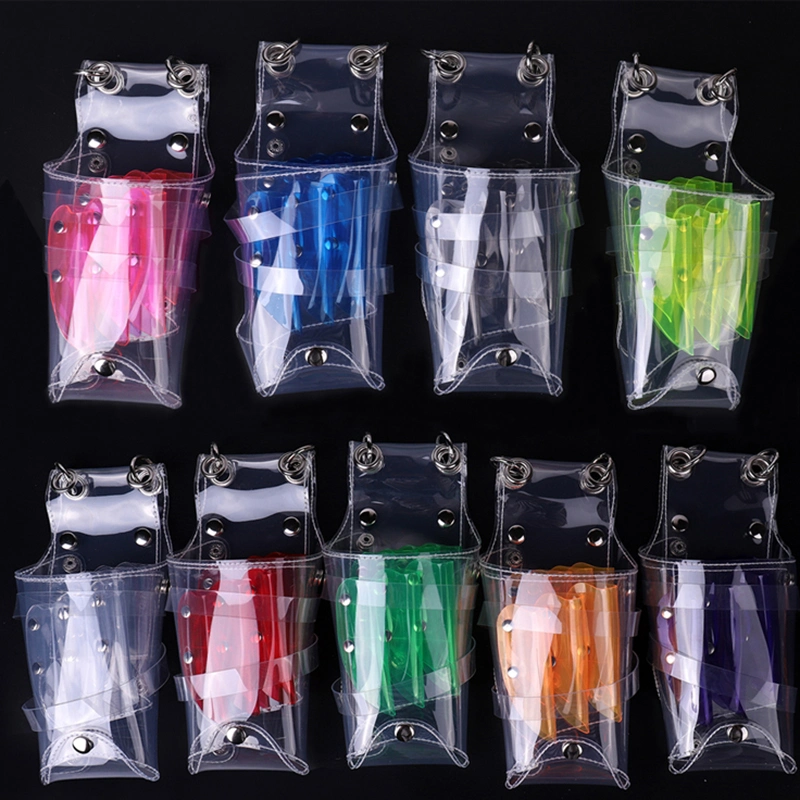 Clear PVC Hairdresser Scissor Bag Barber Waist Pouch Professional Hairdressing Tools