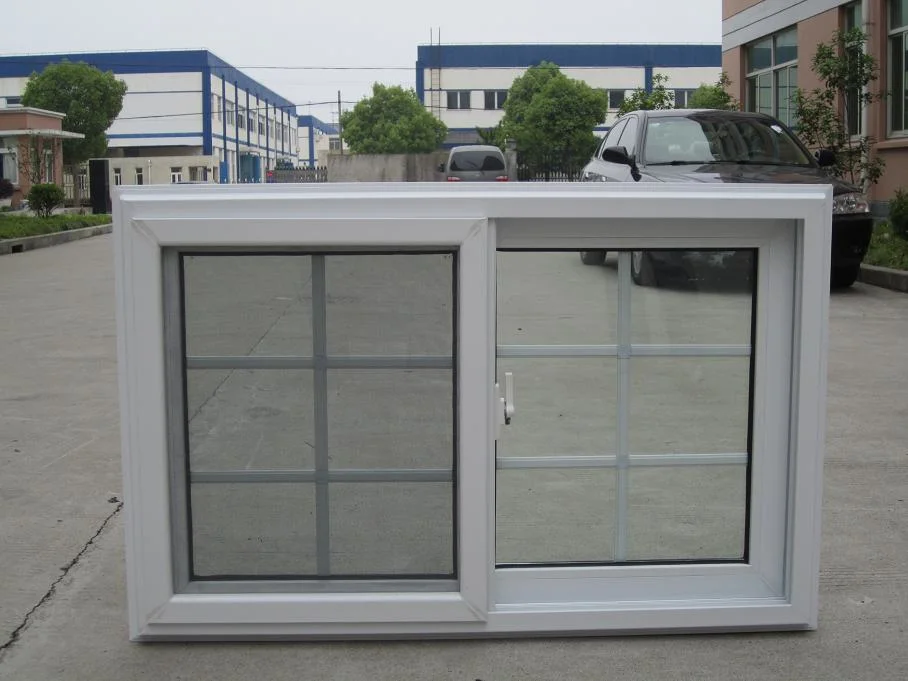 PVC/UPVC ventana deslizante con pantalla de la red con mango de alta calidad