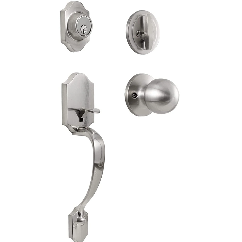 Front Door Handle Sets with Deadbolt Lock and Knob, Entry Door Locksets, Single Cylinder