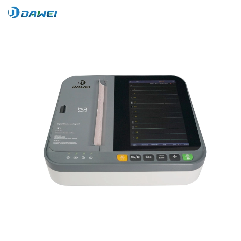 Dawei Factory Portable 12 Lead ECG Machine Digital 12 Channel