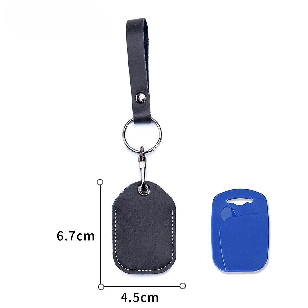 RFID cuero original Key Fob etiqueta de proximidad ID programable regrabable Funda de cuero para control de acceso