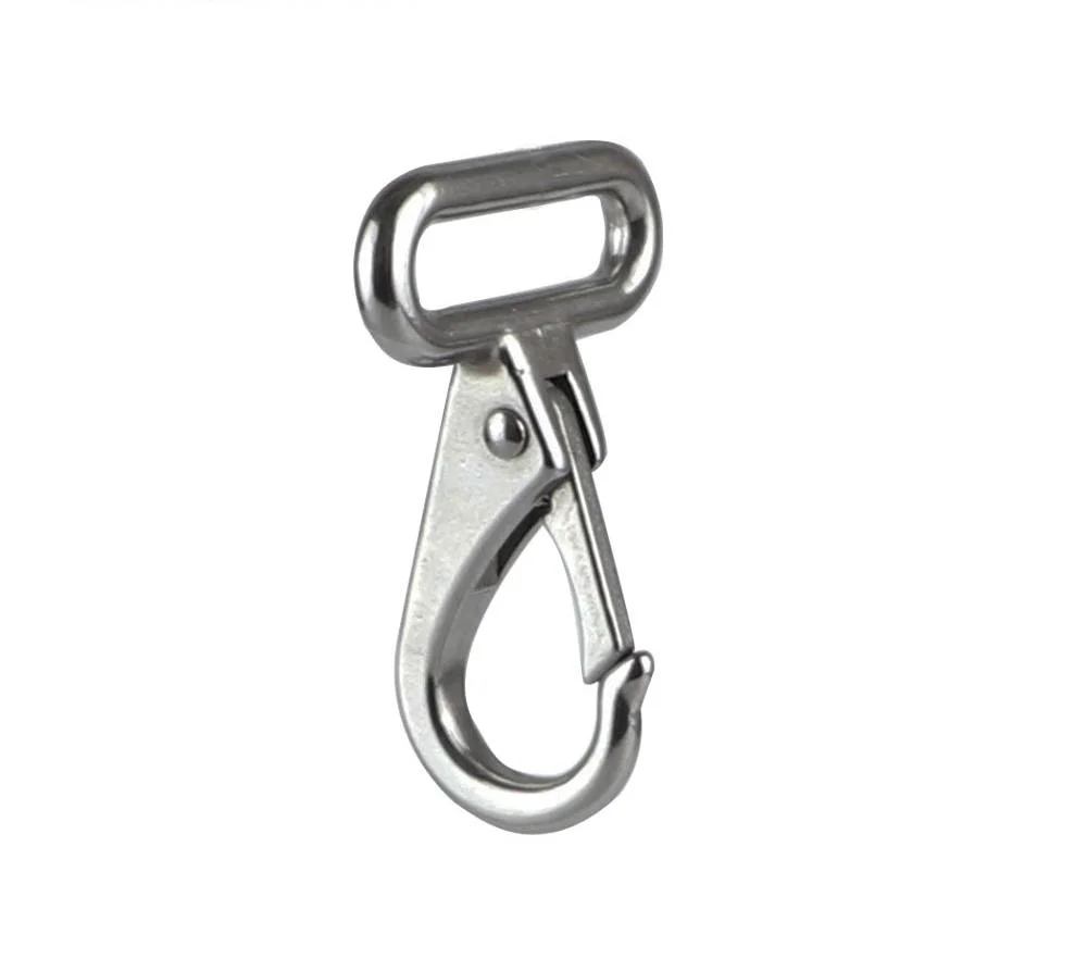 Newest Sale Marine Hardware Stainless Steel Boat Accessories Precision Casting Oval Fixed Eye Snap Hook