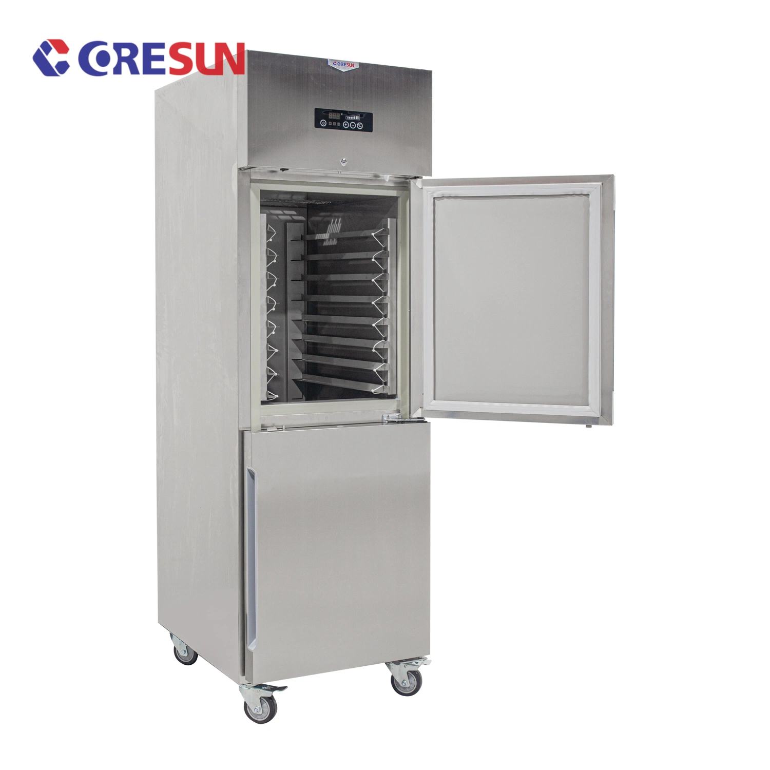 Hot Sale Commercial Restaurant Stainless Steel 2 Door Upright Deep Freezer