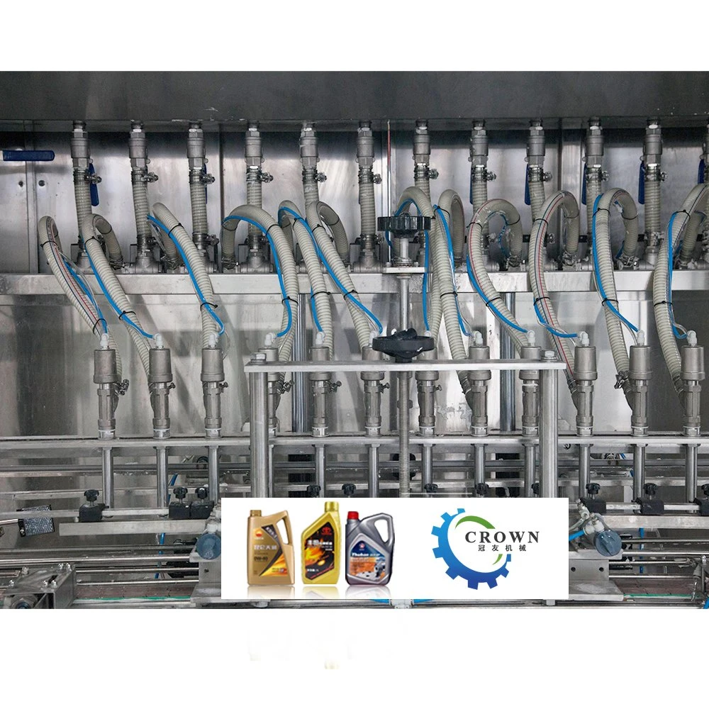 Automatic Essential Oil Servo Motor 5 Liter Plastic Bottle Jerry Can Line Lube Oil Filling Machine