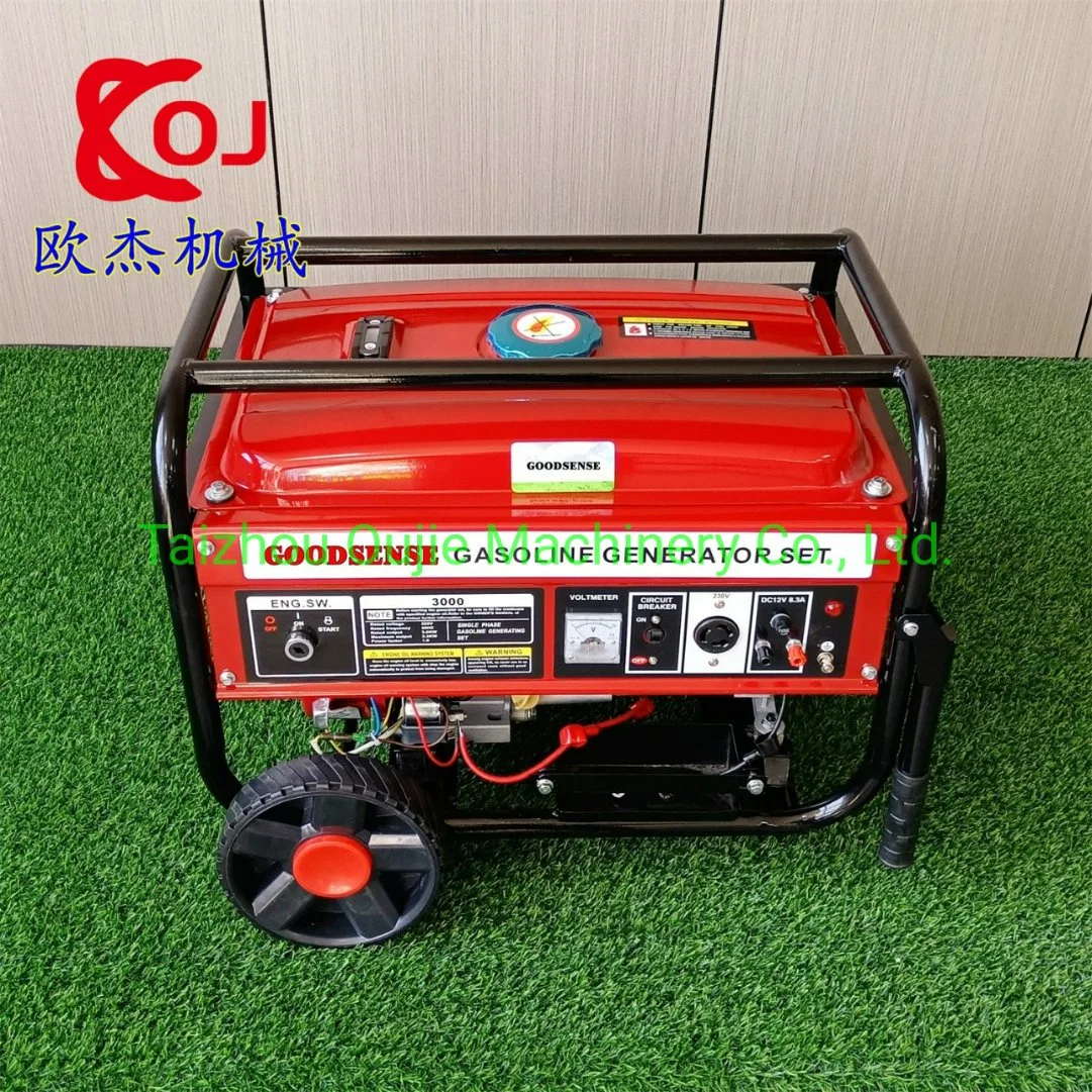 Goodsense Brand Small Generator 220V Household Quiet Fuel Saving 5500W Gasoline Emergency Liquefied Gas with Wheel Single Phase