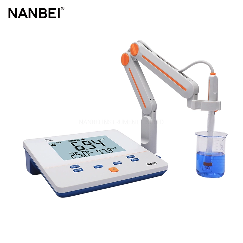 1-3 Points Calibration Benchtop Lab Digital LCD pH Meter